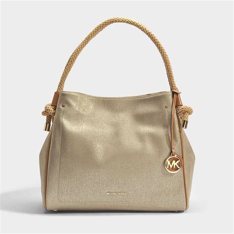 michael kors mini handbags gold|michael kors large gold tote.